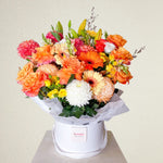 Tangerine Round Bloom Box