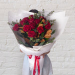 Red Roses & Greenery Bouquet
